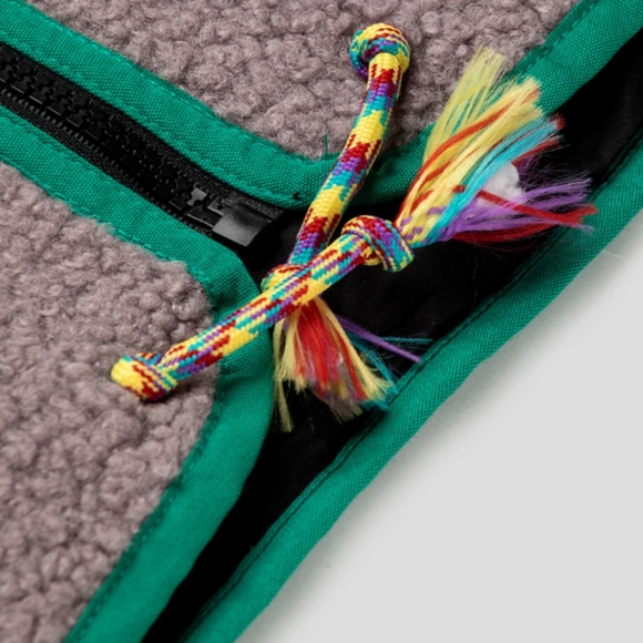 🆕⭐ JUNGLES JUNGLES Sherpa fleece embroidered jacket - Picture 10 of 15